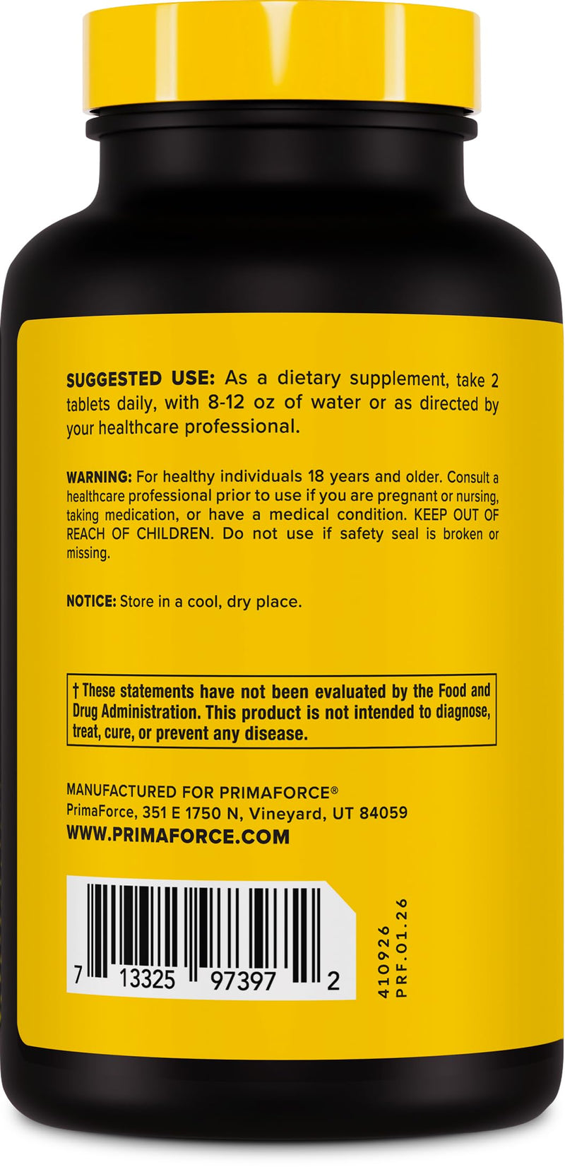 Primaforce L-Citrulline 2500mg per Serving, 60 Servings; 120 Tablets 120 Count (Pack of 1)