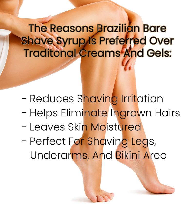 [Australia] - Brazilian Bare Tropical Coconut Extra Moisturizing Shave Syrup – Preferred Over Traditional Womens Shave Creams And Womens Shave Gels 4 Fl Oz (Pack of 1) 