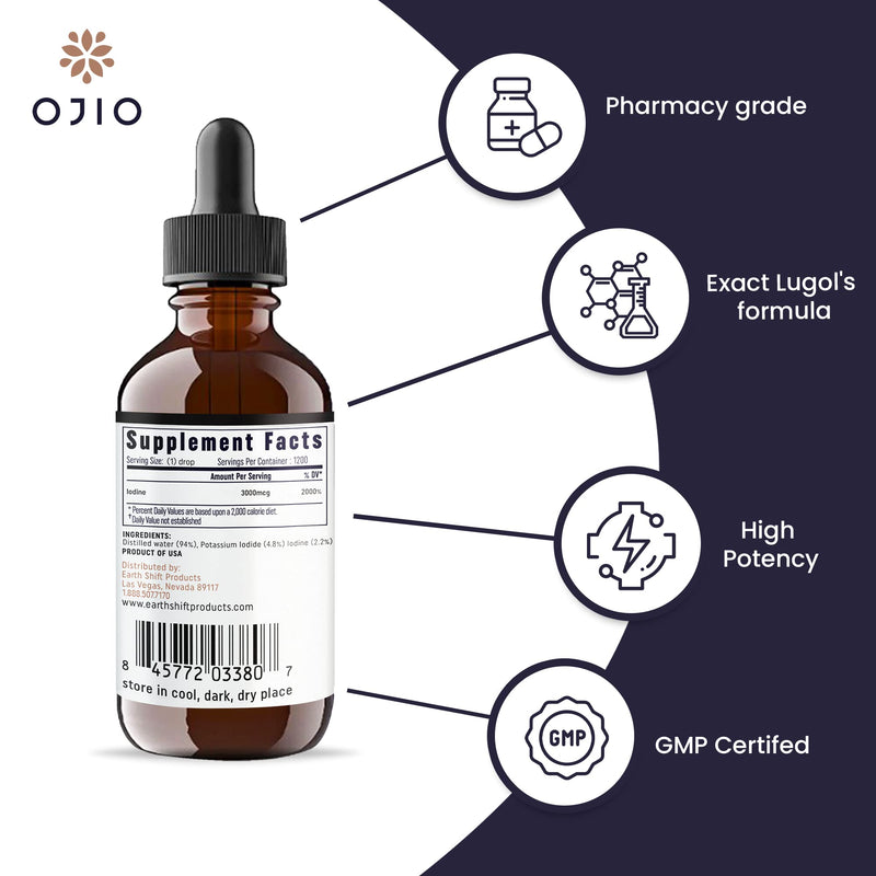 [Australia] - Lugols Iodine Solution 2% - 1 Year Supply - High Potency Liquid Oral Iodine Drops with Superior Absorption ‚Äì Improves Overall Health & Energy for Women, Men, Kids - 2 fl Oz (Pack of 1) 2 Fl Oz (Pack of 1) 