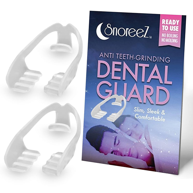 [Australia] - Anti Teeth-Grinding Dental Guard-Ready to use-No Boiling or Molding, Slim, Sleek and Comfortable Works for Upper and Lower Jaw, relieves pain and corrects TMJ and Bruxism 2 Count (Pack of 1) 