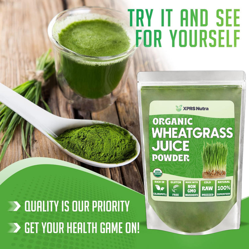 [Australia] - XPRS Nutra Organic Wheatgrass Juice Powder - Sustainably Grown - Instant Wheat Grass Juice Powder Made from Concentrated Juice - More Potent Than Organic Wheatgrass Powder - 16 Ounce 16 Ounce (Pack of 1) 