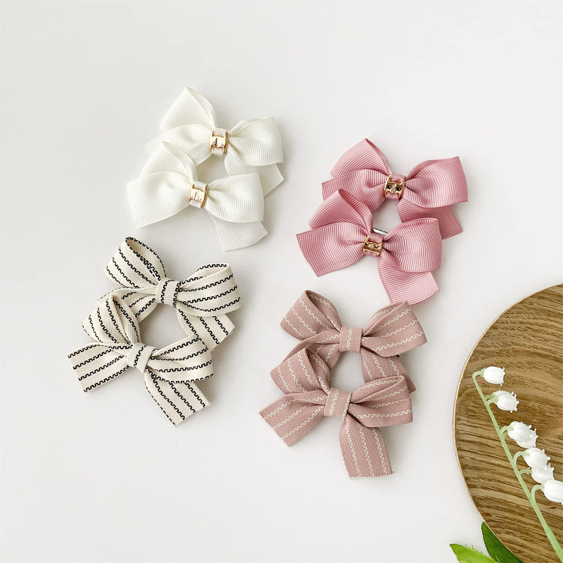 8PCS Baby Girl Dog Gift Wrap Hair Bow Clips Barrettes, Assorted Hair Accessories Alligator Clip for Little Girls Toddler Kids Teens Red