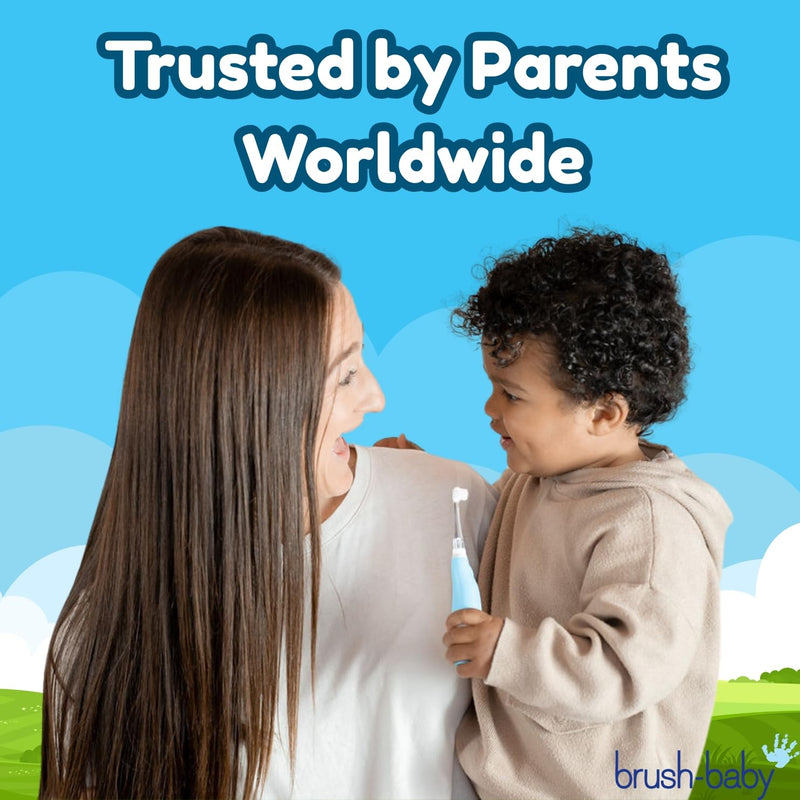 [Australia] - Brush-Baby - Replacement Heads for BabySonic Electric Toothbrush, 18-36 Months - Soft, Gentle Brush Heads for Baby Teeth & Gums - Toddler Toothbrush Head, BPA-Free, Toddler Oral Care - 4 Pack 18-36 Month (Pack of 4) 