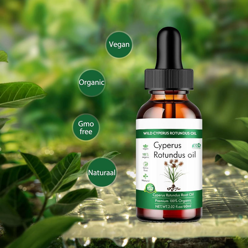 [Australia] - 2 pieces Cyperus Rotundus oil, pure Cyperus oil, natural Cyperus rotundus oil for hair removal, Cyperus rotundus oil hair removal, reduction of body hair growth (60 ml x 2). 