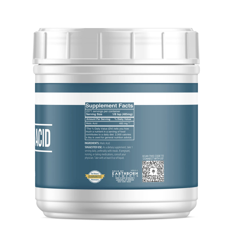 Earthborn Elements Vitamin C Powder and Malic Acid Bundle, Various Sizes, Cooking & Baking, Food Grade