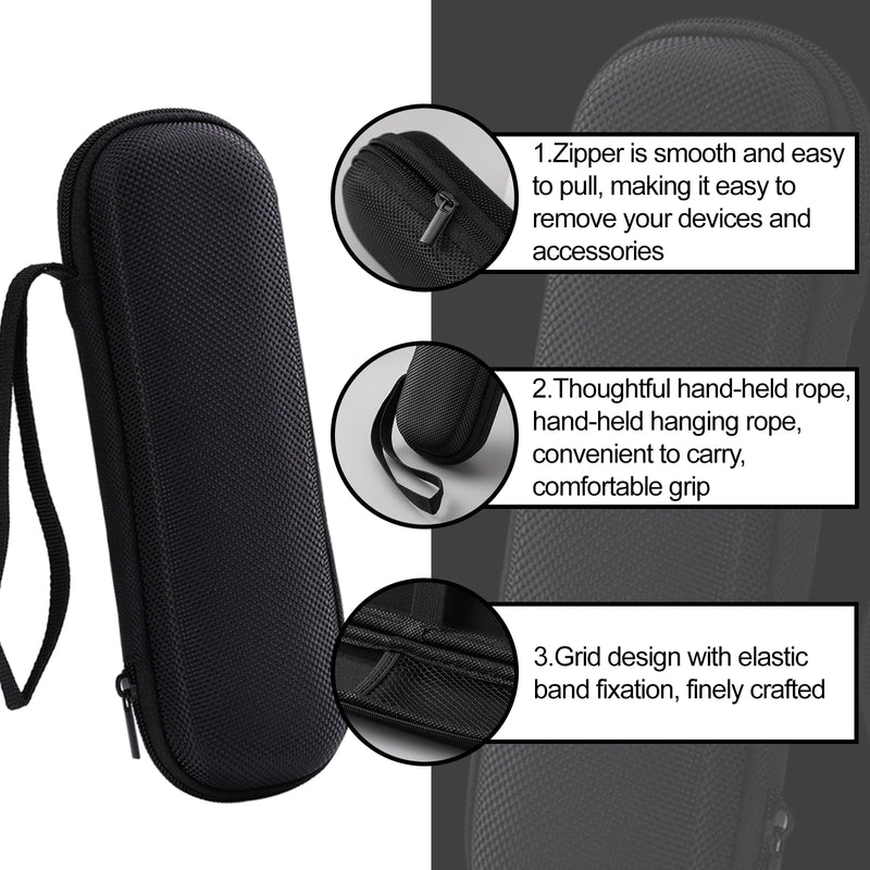 [Australia] - GUTERTOP 18 x 6.5 cm safety razor case, razor travel case, hard travel carry case for electric razors, razor carry case, carry bag for men, black 