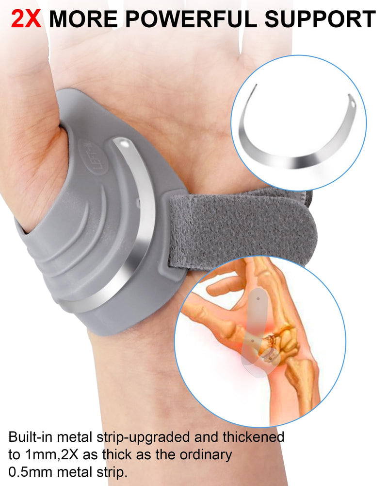 Thumb Brace for Joint Pain,CMC Joint Thumb Arthritis Brace, Thumb Splint for Osteoarthritis, Tendonitis, Arthritis Relief, Thumb Support Brace, CMC Joint Stabilizer Orthosis(Right Hand, L, Gray) Large Right Hand-Gray