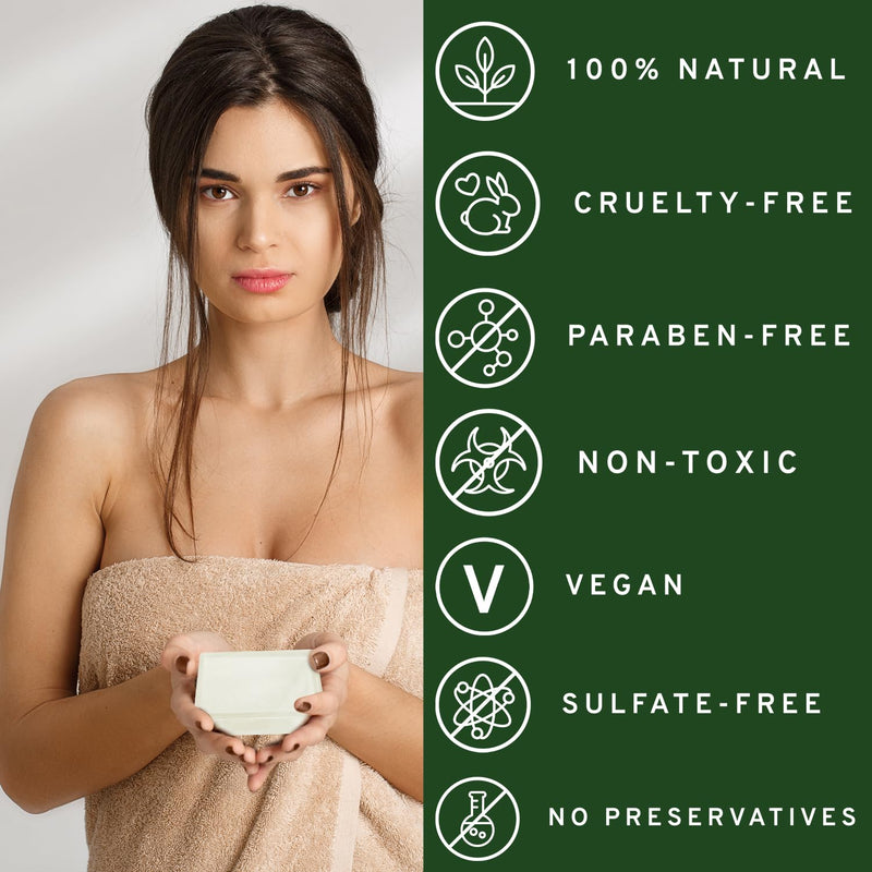 [Australia] - Tea Tree Oil Soap Bar for Face & Body, 4oz – Antifungal Antiseptic Natural Remedy Skin Cleanser – Pure Essential Oil Infused Skincare Cleansing Anti Fungal Bar Soap for Fungus, Ringworm, Acne 