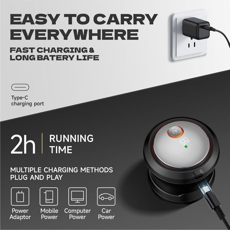 [Australia] - Bald Hair Clipper, Hair Trimmer for A Bald Head, Beard Shaver, Magnetic Six-Blade Head, Easy to Clean, USB Charging, Two-Speed Settings, Extra-Long Battery Life, an Ideal Gift for Fathers and Men 