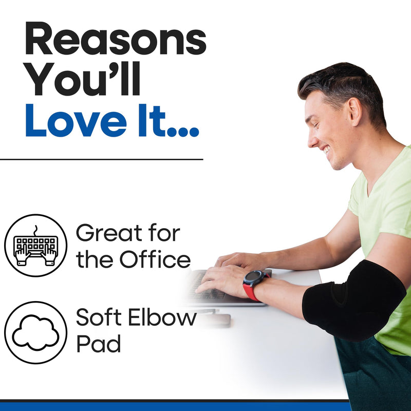 [Australia] - Soft Elbow Pad For Bursitis & Elbow Tendonitis Relief Wrap | Padded Compression Sleeve for Bursitis | Tendonitis Relief Wrap Pads | Tennis Elbows Brace for Women Men | Arm Cushion Brace | Small / Med Small/Medium 
