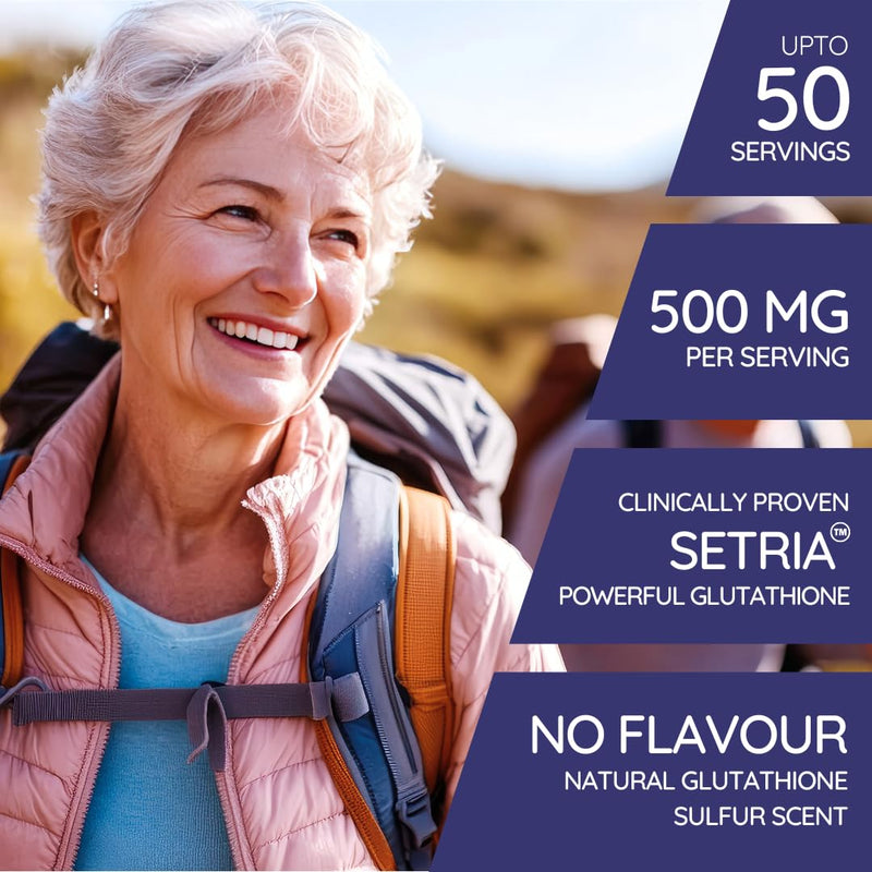 Pure Liposomal Glutathione 500mg – Setria® Liquid Glutathione Supplement - Antioxidant Support for Skin Health & Detox | Vegan, 250ml – 50 Servings | Unflavoured