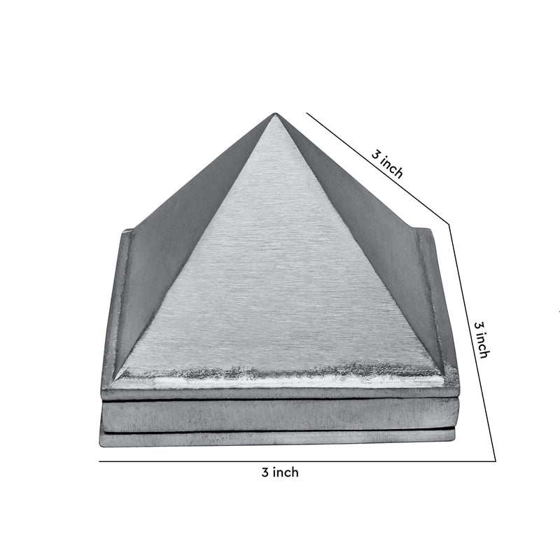 Metal Vastu Zinc 3 Layer Pyramid | Pure Zinc Vastu Remedy | 3-Inch | Pyramid for Positive Energy, Health & Wealth | Vastu Dosh Remedies for Home & Office | Pack of 1 Antique