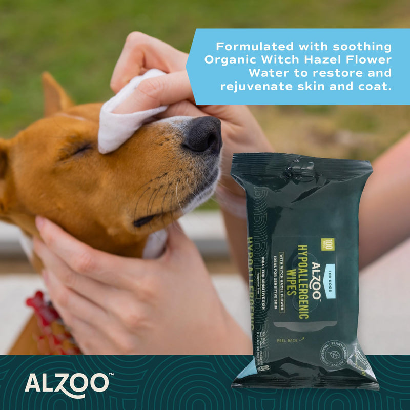Grooming Hypoallergenic Wipes for Dogs, 100% Plant-Based Active Ingredients, 100 Count - PawsPlanet Australia