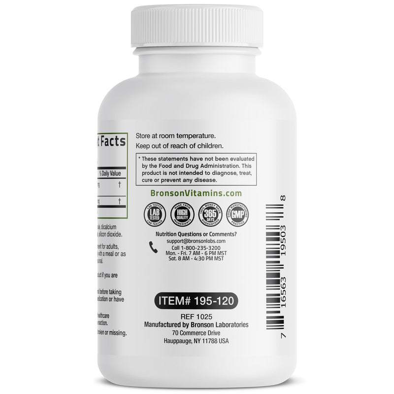 Bronson Quercetin with Bromelain 2-in-1 Wellness Support, 120 Capsules | Antioxidant & Immune Support, Non-GMO, Gluten-Free & Soy-Free 120 Count (Pack of 1)