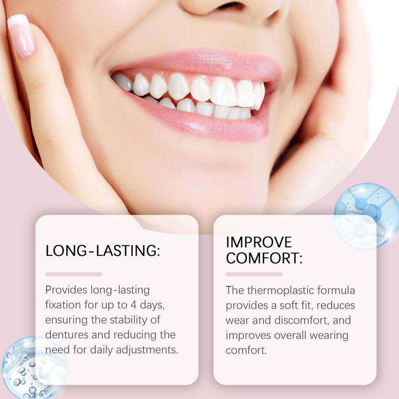 [Australia] - Denture Adhesive Cream, Denture Adhesive, Thermoplastic Denture Glue, Safe Thermoplastic Denture Glue, Long Lasting Dental Glue, Comfortable, Reusable 