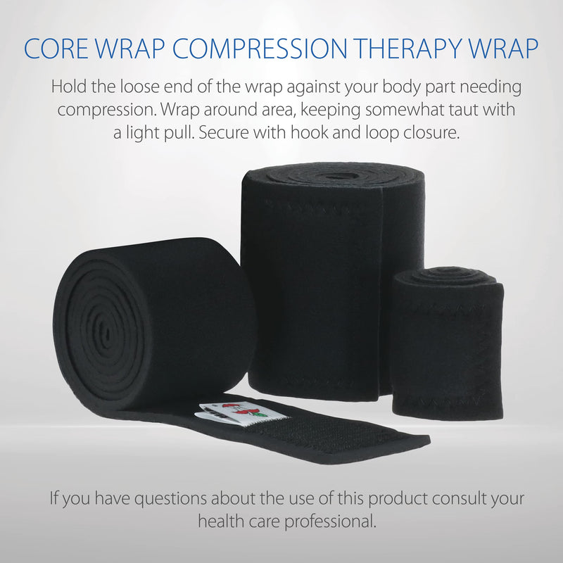 Core Products Core Wrap, Compression Therapy Wrap, Black - 4" X 48" 4" X 48"