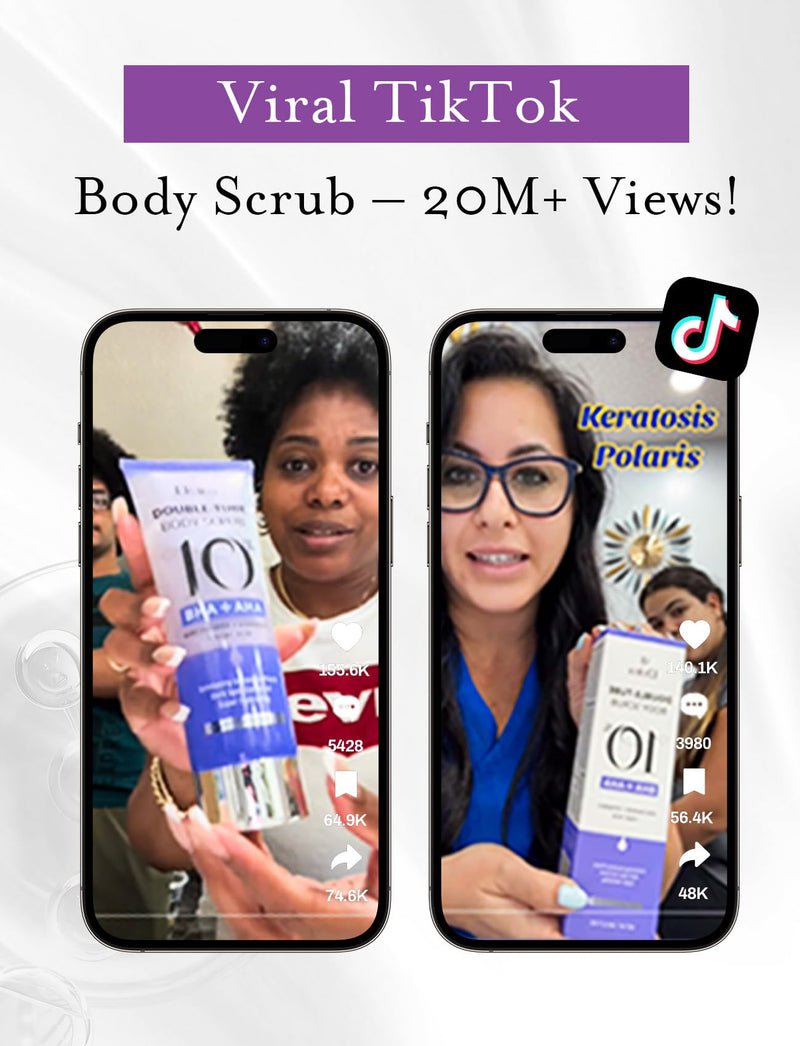 [Australia] - Elvira KP Bump Eraser Foot & Body Scrub, Exfoliating Scrub for Keratosis Pilaris, Smooth Skin with 10% AHA BHA & Niacinamide, Deep Moisturizing Cleanser for All Skin Types, Exfoliante para el Cuerpo UNSCENTED 