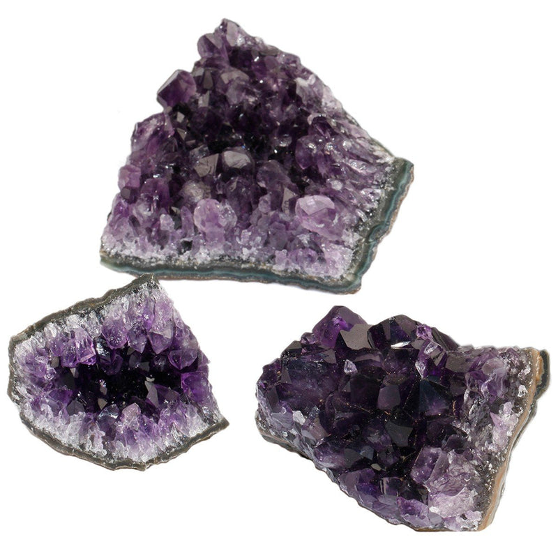 SUNYIK 0.4-0.6 LB Natural Raw Amethyst Crystal Cluster Geode Home Decor | Rough Purple Amethyst Crystal Geode, Natural Mineral Specimen, for Reiki Healing Chakra Meditation, Crystal Rock Collection 0.44-0.66 lb