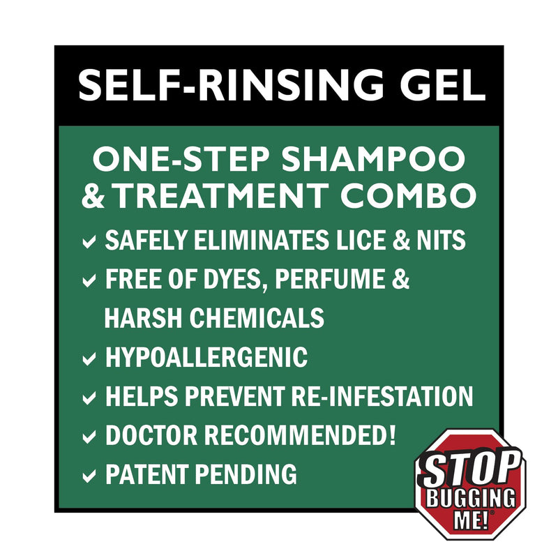 [Australia] - Stop Bugging Me! All-Natural 2-in-1 Super Lice Treatment Gel Shampoo, 8 oz | Safely Eliminates Lice and Lice Eggs 