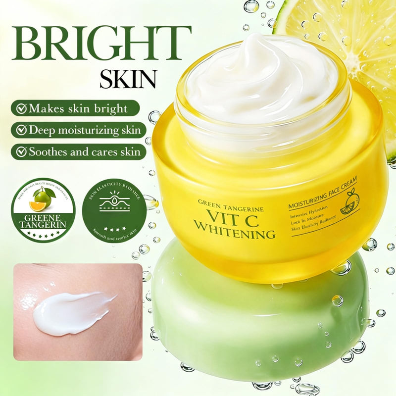 For Green Tangerine Vitamin C NAM Face Cream Lotion,Face Moisturizers | Moisturizing Hydrating Facial Creams,Facial Skin Care Cream,Soothing Skin Brighten skin tone 50g 1.76 OZ