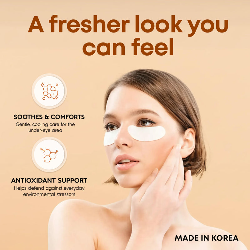 Clear Beauty Vitamin C & Collagen Under Eye Patches – Firming & Hydrating Eye Pads For Dark Circles & Puffiness – Dermatologist Tested, Anti-Aging Korean Skin Care – Clean Beauty, Non-GMO – 5 Pairs