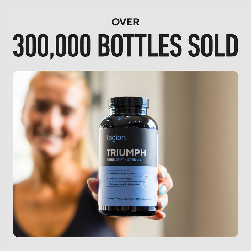 LEGION Triumph Daily Sport Multivitamin Supplement - Vitamins and Minerals for Athletes Helps with Energy for Sports & Bodybuilding Workouts. 30 Servings (Women) Women