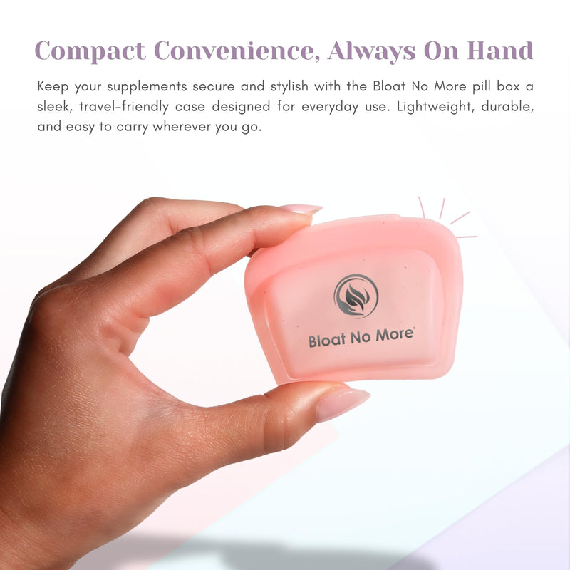 Silicone Pill Case, Portable Travel Medicine Organizer (Pink Blue Purple) | 3 pack compact pill box for vitamins, supplements & medication with waterproof, food-grade silicone design