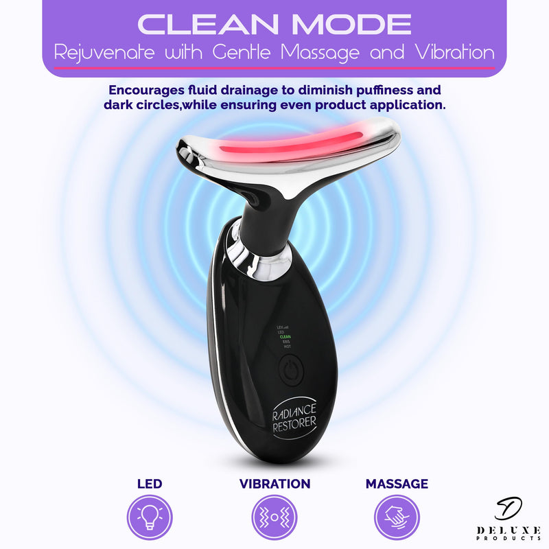 [Australia] - Radiance Restorer - Complete Wrinkle, Massage & Aromatherapy System - 7-Color LED Light Therapy, 3 Massage Functions, *Plus Heat!* - *Choice of Aromatherpay Massage Oil* - *Web App!* (Lavender) Lavender 