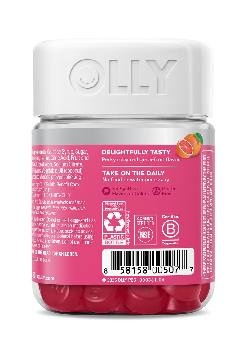 OLLY Hair Skin and Nails Gummies, Undeniable Beauty, Biotin - 60 Count 60 Count (Pack of 1)