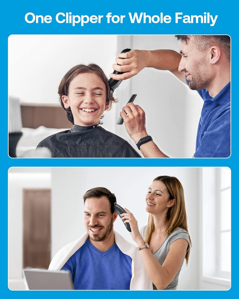 [Australia] - GLAKER Hair Clippers for Men - Cordless 2 in 1 Versatile Hair Trimmer with ABS Guards,Professional Haircutting Kits for Blending & Fade Cuts Classic Grey 
