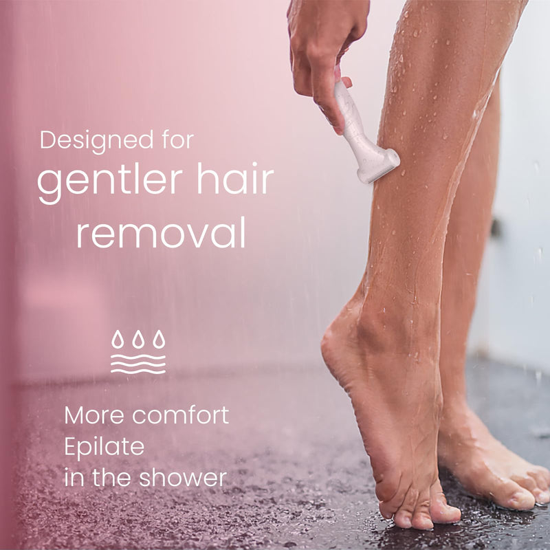 Bikini Trimmer for Women, 4-in-1 Waterproof Lady's Electric Razor Shaver and Facial Hair Removal, Cordless Rechargeable Body Hair Trimmer Grooming Sets for Leg, Armpit, Face, Eyebrow (White)