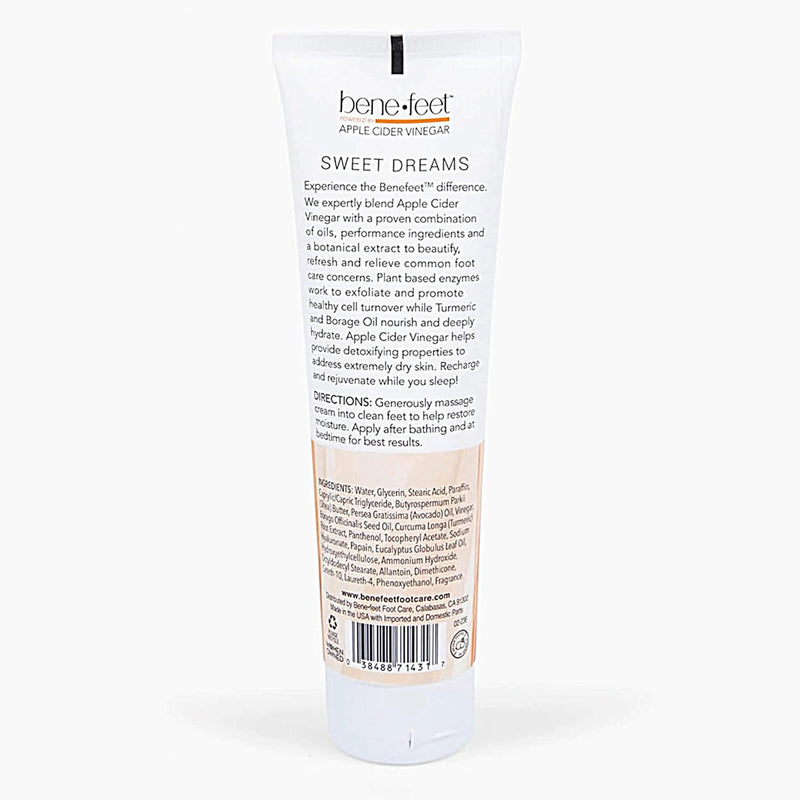 [Australia] - Benefeet Sweet Dreams Overnight Foot Repair - Night Cream for Detox, Moisturize & Soften Dry Cracked Skin, With Apple Cider Vinegar, Turmeric & Borage Oil, 4oz (2 Pack) 4 Ounce (Pack of 2) 