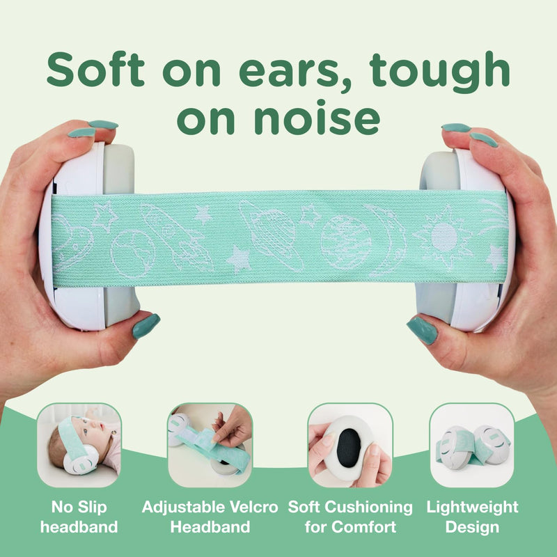 [Australia] - Earmuff Protection for Toddlers, Infants, and Babies - 0 to 36 months - Noise Cancelling Earmuff Headphones Green 