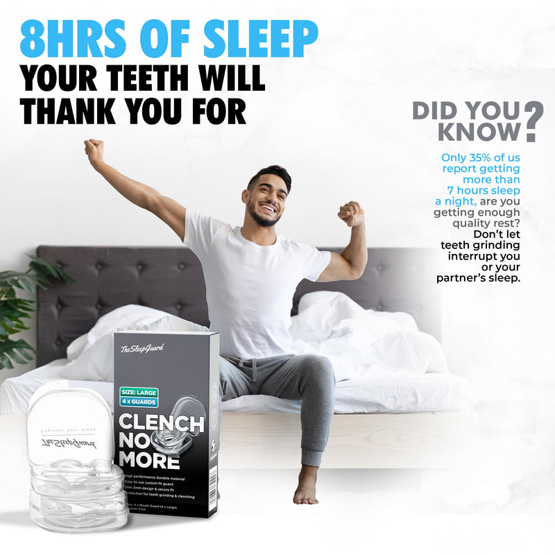 [Australia] - TheSleepGuard Mouth Guard for Clenching Teeth at Night [Pack of 4, Large Size - Men] – Custom Night Guards for Teeth Grinding – Nighttime Protection During Sleep for Adults 