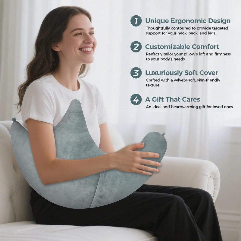 [Australia] - Shoulder Surgery Pillow, Rotator Cuff Pillow, Side Sleeper Pillow with Pocket & Adjustable Strap, Arm Support for Injury, Post-Op Care, Pain Relief (Dusty Green) 