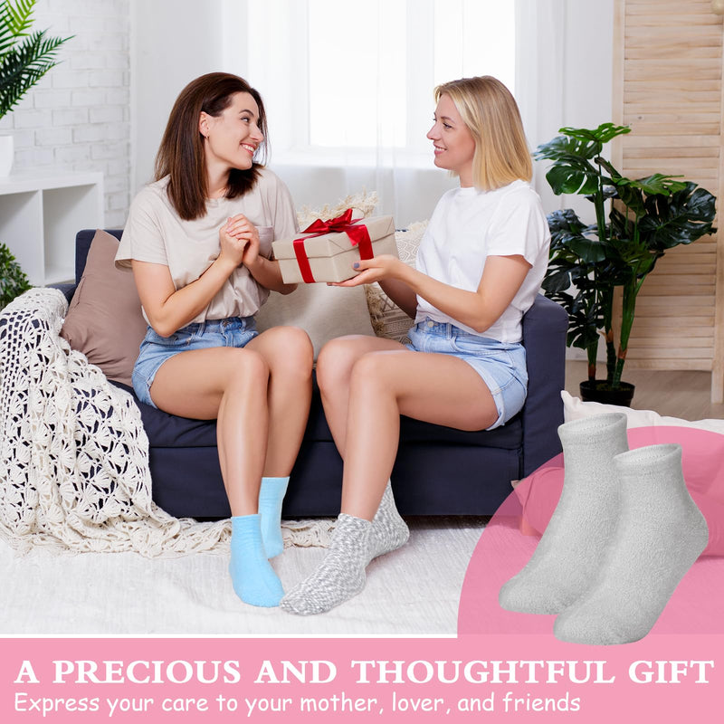 [Australia] - 8 Pairs Aloe Socks Natural Moisturizing Spa Socks Lotion Socks Softening Aloe Infused Socks for Women Men Repairing Gel Sleeping Fuzzy Socks for Dry Cracked Feet Skins (Stylish) Stylish 