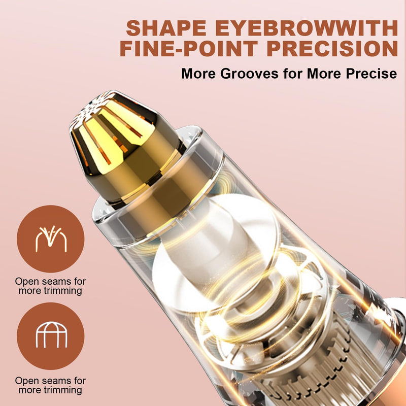 3 in 1 Women Face Shaver, Electric Eyebrow Trimmer Women Facial Hair Remover Waterproof Rechargeable Electric Shaver Razors for Face Nose Eyebrow Beard Mustache Arm Leg Armpit
