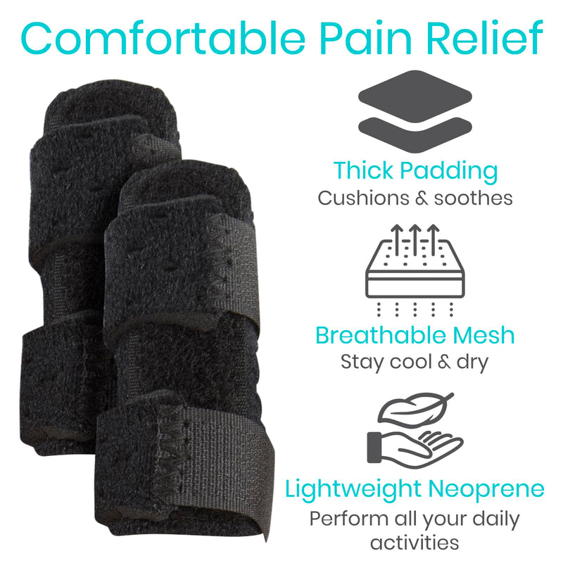 [Australia] - Vive Finger Splint (2 Pack) - Universal Finger Straightener - Broken and Trigger Finger Splints - Finger Brace for Arthritis pain and Support - Sprain Relief for Middle, Index, Ring, Pinky Fingers 