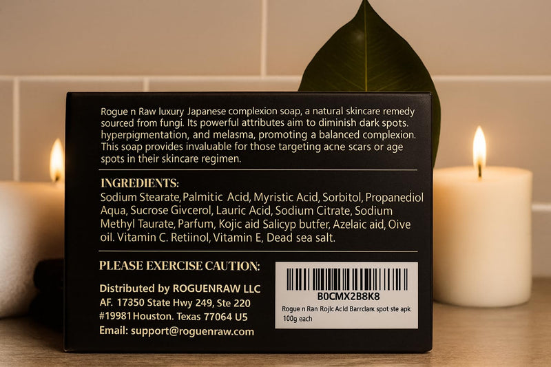 Turmeric Kojic Acid Soap Bars with Retinol, Collagen, Vitamin C & Glycerin - Natural Skin Brightening Soap for Dark Spots, Acne Scars & Even Tone - 2 Bars, 100G each