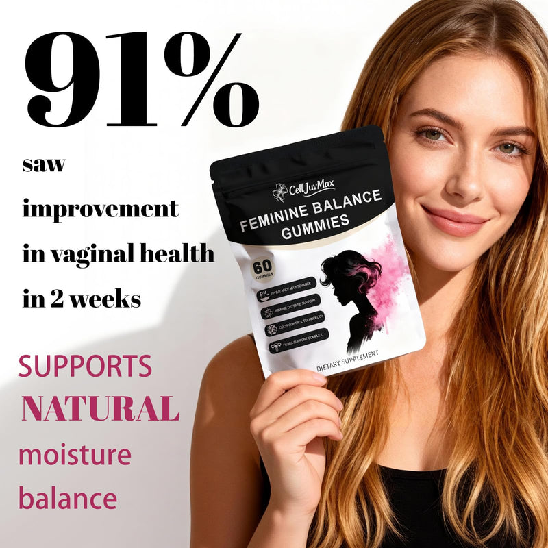 Feminine Balance Gummies for Women,pH Balance & Odor Control, Immune & Vaginal Health Support, Sugar-Free Gluten-Freet (1) 1