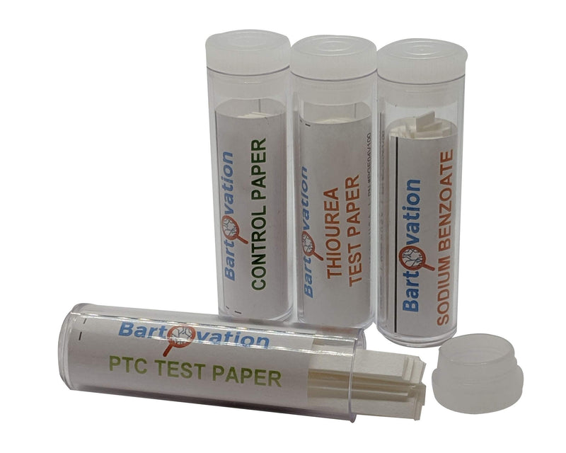 [Australia] - Bartovation Super Taster Test Genetics Lab Kit with Instructions, Phenylthiourea (PTC), Sodium Benzoate [Each Vial Includes 100 Paper Strips] 