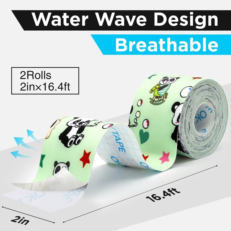 OK TAPE Digtal Printed Kinesiology Tape (PD)+OK TAPE Shears - Bandage Scissors (Black)