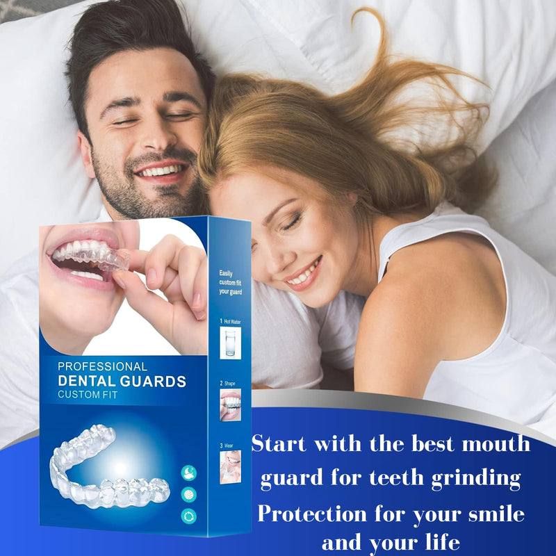 [Australia] - Grinding splint for night, dental splint mouth guard set of 4, bite splint for night, used for reducing teeth grinding, effective snoring stopper, bite splint teeth, improves sleep 
