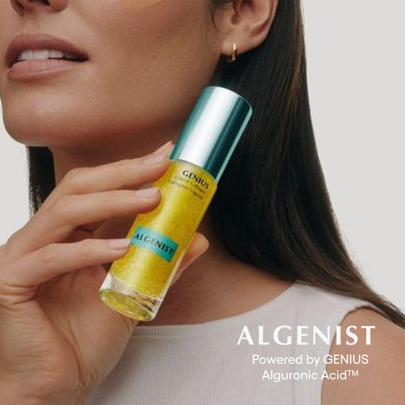 Algenist GENIUS Mini Liquid Collagen Serum - Firming & Hydrating Vegan Face Serum with Alguronic Acid + Vitamin E - Helps Visibly Minimize Fine Lines + Wrinkles & Improve Elasticity (0.21 oz) 0.21 Fl Oz (Pack of 1)