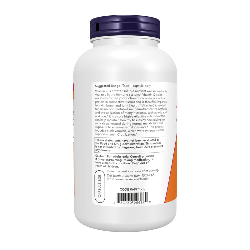 NOW Foods Supplements, Vitamin C-1,000 with 100 mg of Bioflavonoids, Antioxidant Protection*, 250 Veg Capsules 250 Caps by Now