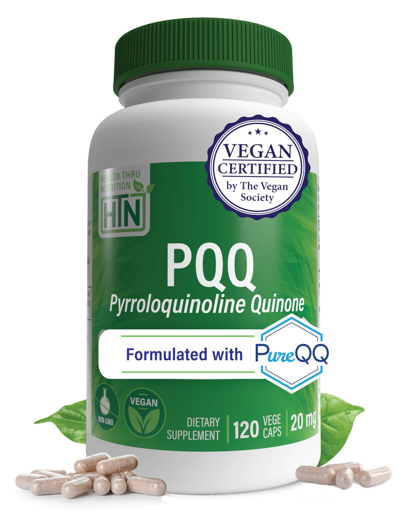 Health Thru Nutrition PQQ + CoQ10 Bundle: 20mg Pyrroloquinoline Quinone & 100mg CoQ10 with BioPerine (120 Servings Each)