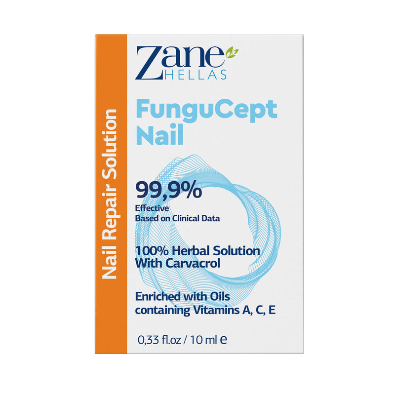 Zane Hellas FunguCept Nail Solution, 0.33 oz - 10ml | For Discolored, Thickened, Crumbled Nails, Visible Results in 4 Weeks
