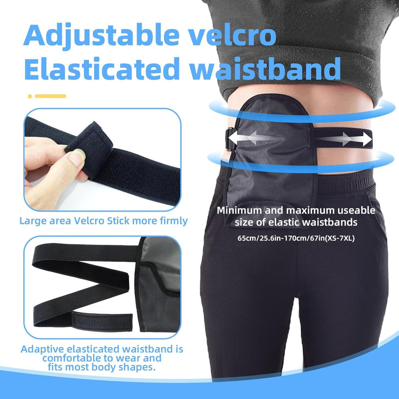 [Australia] - Waterproof Ostomy Bag with Adjustable Fixation Band Reusable Universal Stoma Pouch Cover Ostomy Supplies for ileostomy 1 