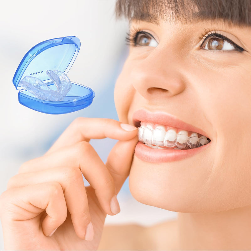 [Australia] - Mouth Guard for Grinding Teeth at Night, Neateeth Night Guards for Teeth Grinding & Clenching, 4 Packs Mouth Guards for Sleeping ‚Äì Includes 2 Sizes & 1 Travel Case 4 Units 