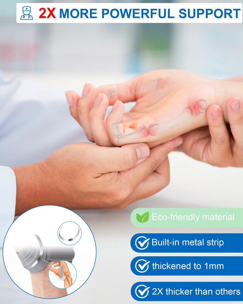 [Australia] - Thumb Brace for Joint Pain,CMC Joint Thumb Arthritis Brace, Thumb Splint for Osteoarthritis, Tendonitis, Arthritis Relief, Thumb Support Brace, CMC Joint Stabilizer Orthosis(Right Hand, S, Gray) 